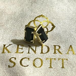 Kendra Scott Black and Gold Stud Earrings